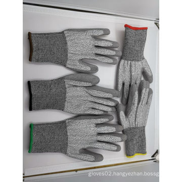 PU palm coated gloves, cut resistance level 5/C